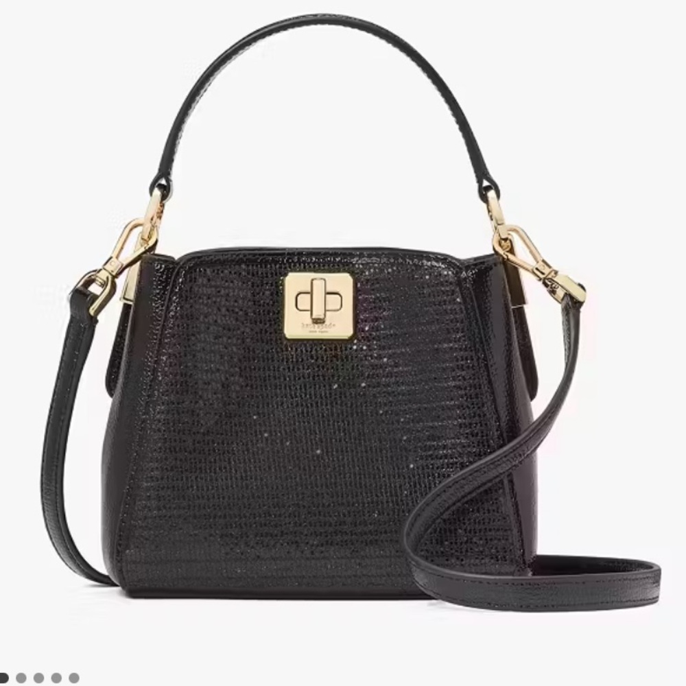 KATE SPADE phoebe glitter mini purse evening bag. Cross body and handle.